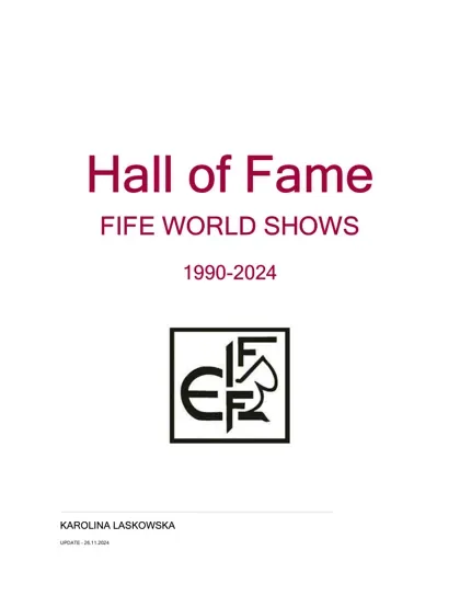 Hall of Fame FIFe World Shows 1990–2024